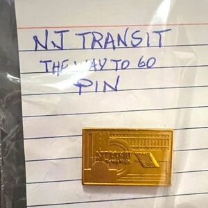 New jersey Transit gold New pin
